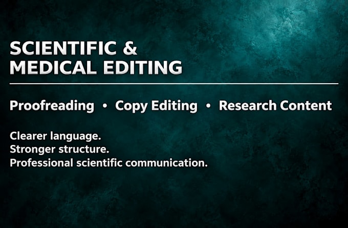 edit and proofread scientific and medical manuscripts