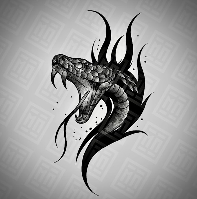 design a unique custom tattoo stencil based on your idea