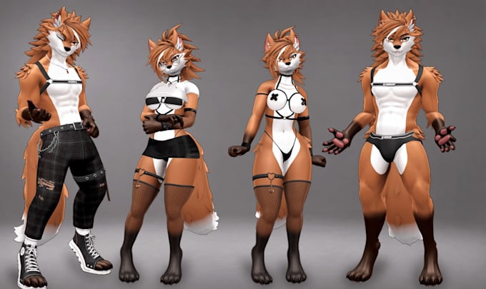 custom vrchat avatar furry vrc commission fursona nsfw vrchart model vr avatar