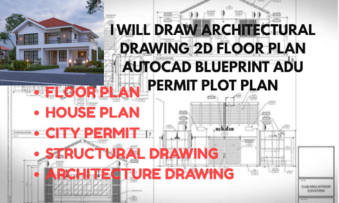 draw architectural structural engineering drawing house plan plot plan autocad