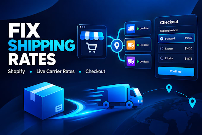 fix shopify shipping rates, checkout errors and live carrier rate issues