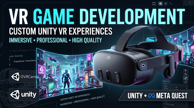 develop a custom VR game in unity for meta quest fix unity game