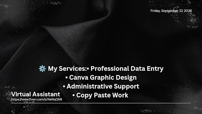 be your expert virtual assistant for data entry and canva design