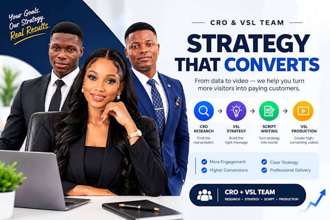 do cro research, vsl strategy, scriptwriting and sales video