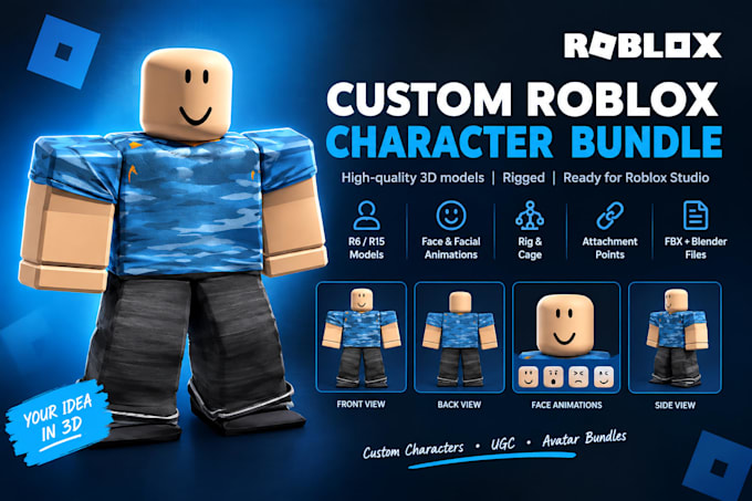 create a custom roblox ugc character bundle with rig