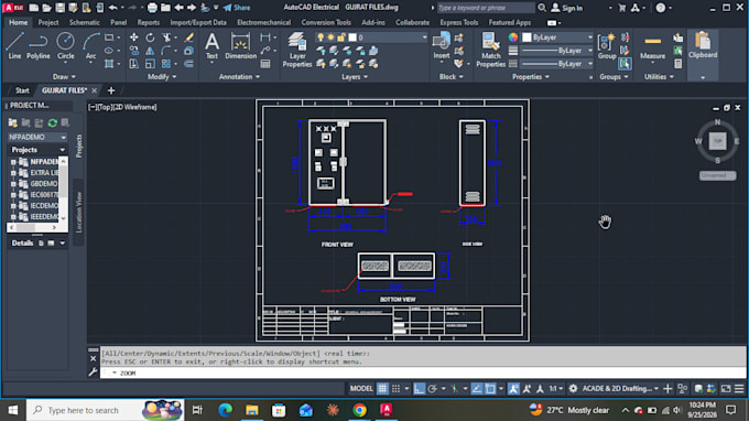 design electrical panels and electrical drawings in autocad