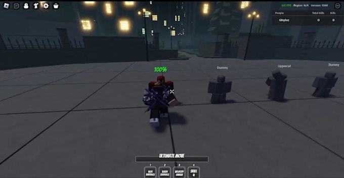 create roblox full game, combat system, gui, roblox map, vfx and animation