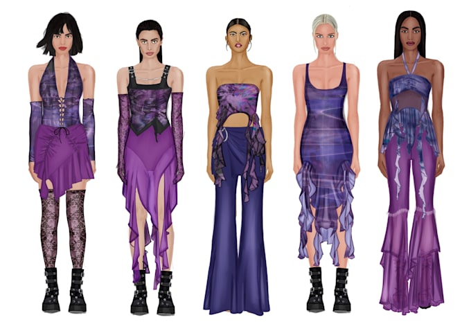 create fashion illustration collection