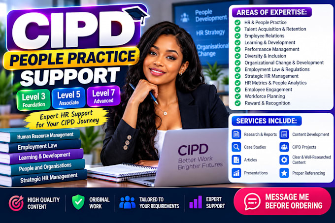 write content on cipd level 3 5 and 7