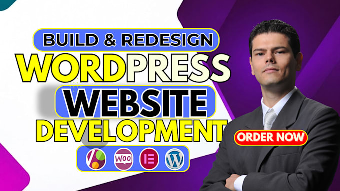 build a responsive wordpress ecommerce, website development with elementor pro