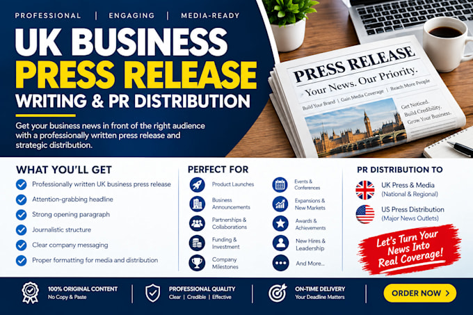 write distribute UK press release submit UK press release