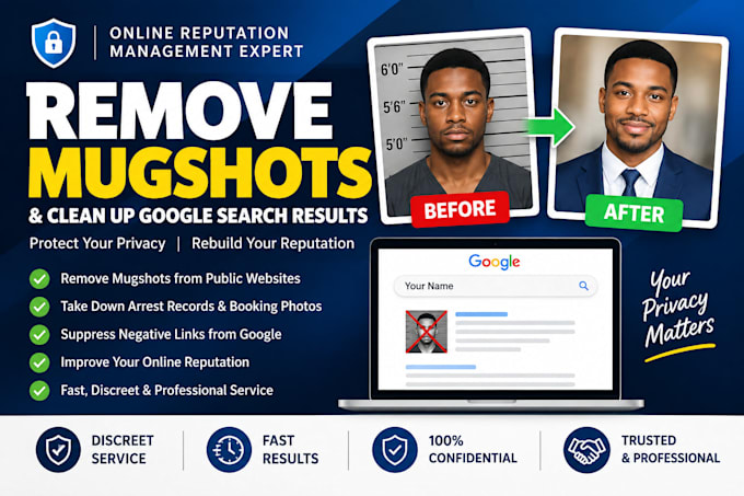 remove mugshots, negative links unwanted content and articles from google search