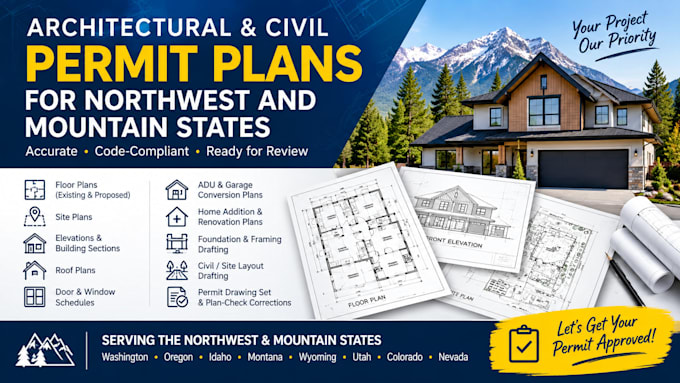 permit ready architectural drawings and site plans
