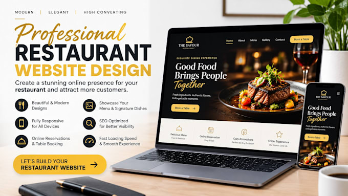 design a restaurant website with online ordering and reservation system
