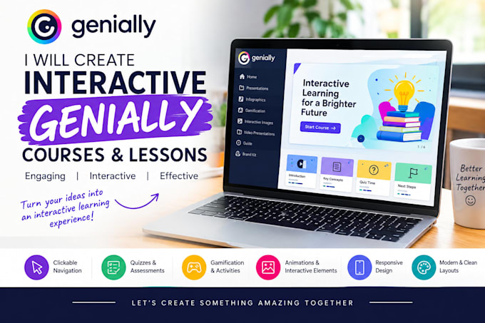 create interactive genially courses and lessons