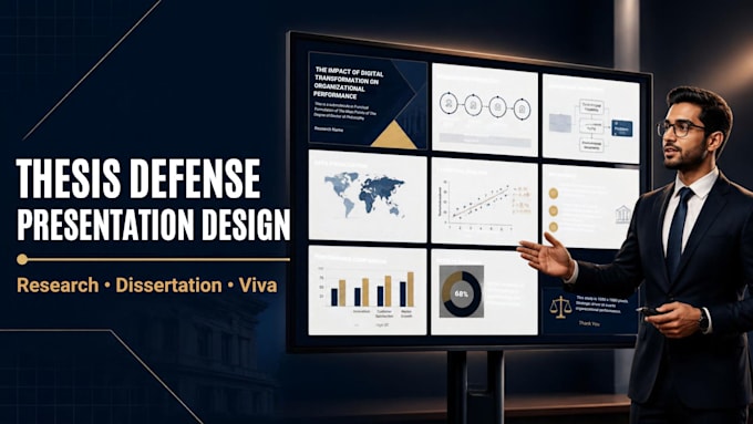 design a professional thesis defense and dissertation presentation