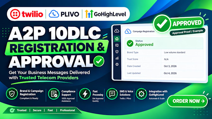 get your a2p 10dlc registration approved on twilio