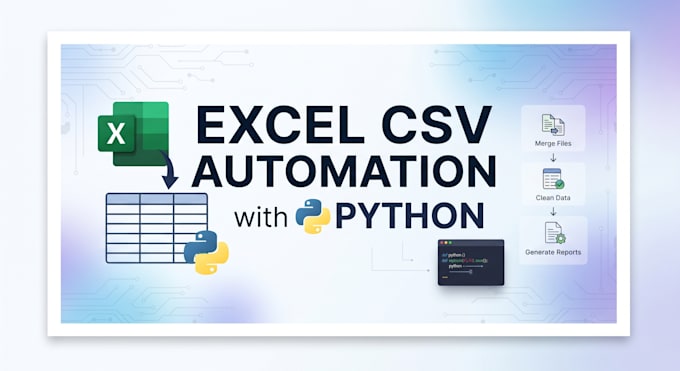 automate excel CSV data tasks using python