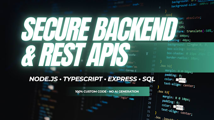 build secure backend rest apis using nodejs