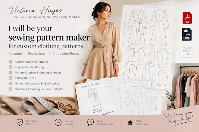 be your sewing pattern maker for custom clothing patterns