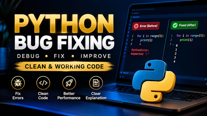 fix bugs and errors in your python code