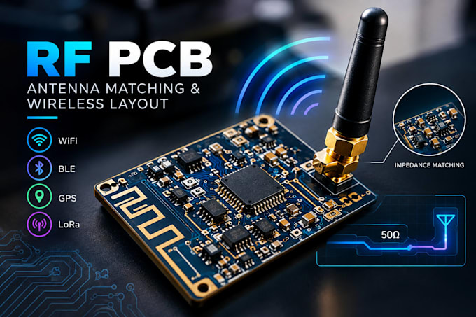 design rf pcb antenna matching and wireless layout
