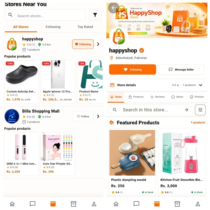 develop a flutter ecommerce app for android