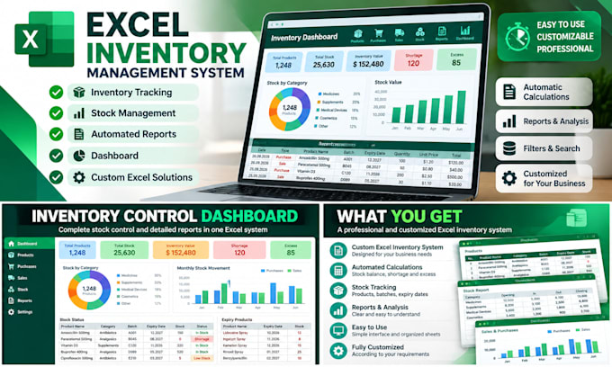create an excel inventory management system