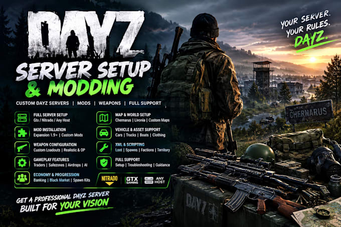 setup dayz server setup, dayz mod, wepons