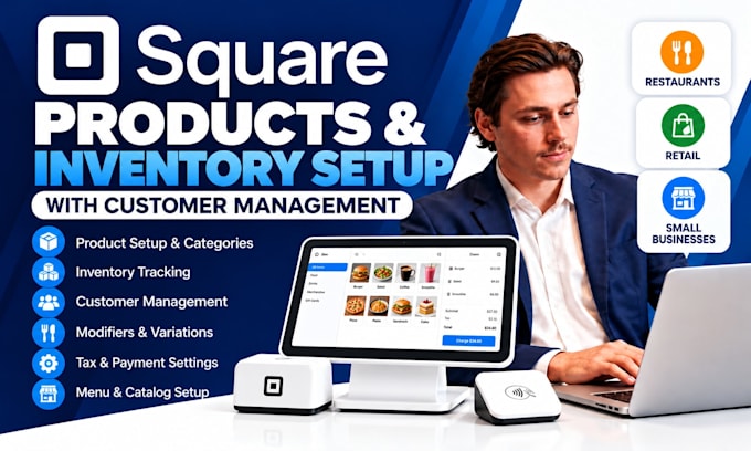 configure square products inventory customer management pos