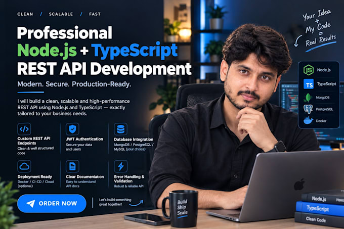 build a professional nodejs typescript rest API
