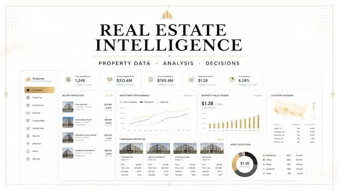build real estate investment dashboard, property database and analysis system