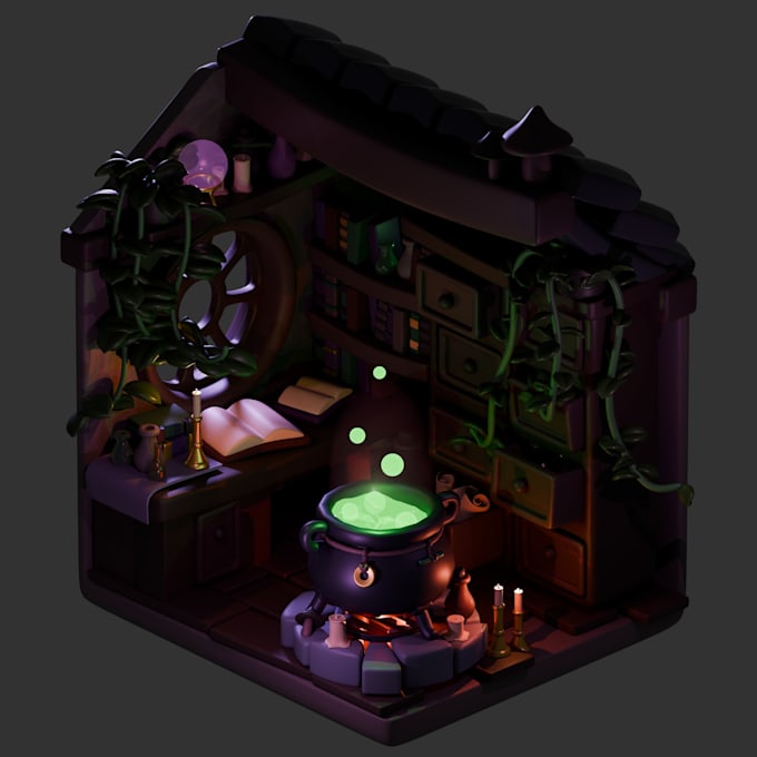 create a stylized 3d environment in blender