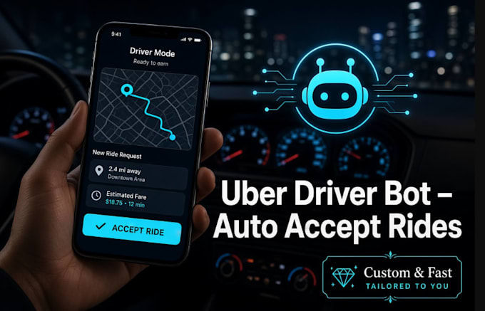 build uber black bot, uber driver bot, uber eats bot