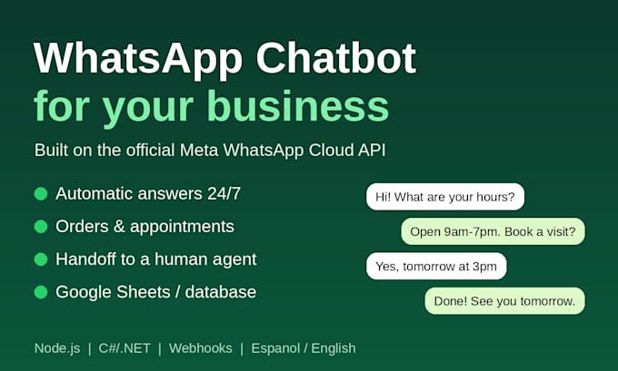 build a whatsapp chatbot using the official whatsapp cloud API