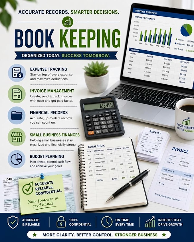 do professional bookkeeping, data enrty and data cleanup
