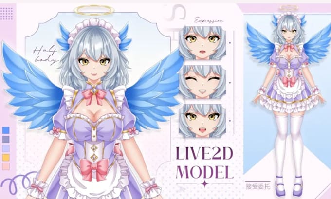 design and rig custom live2d vtuber model 3d vtuber streaming vrm avatar rigging