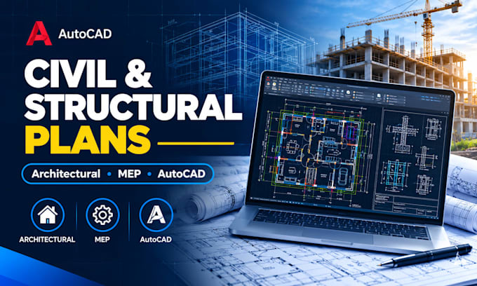 create civil structural architectural and mep plans in autocad