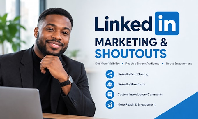 do linkedin marketing, promotion and shoutout
