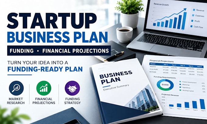 create a startup business plan with projections