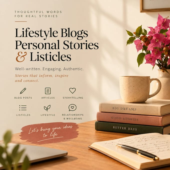 write engaging lifestyle blog posts and personal stories