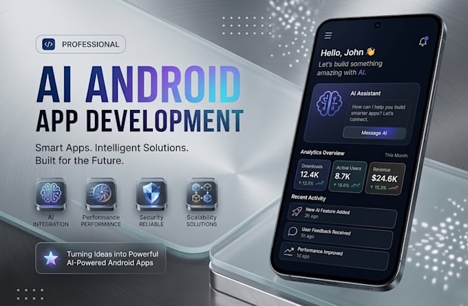 build ai powered android app development using kotlin, android developer