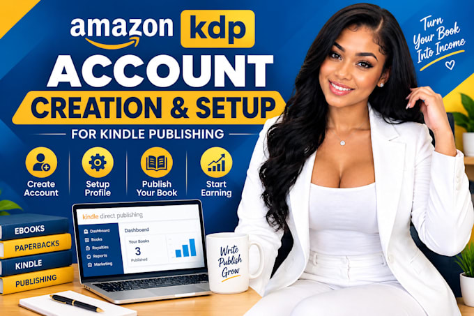 create amazon KDP account and setup for kindle publishing