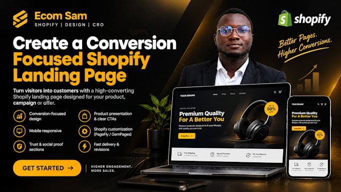 design a conversion focused shopify landing page
