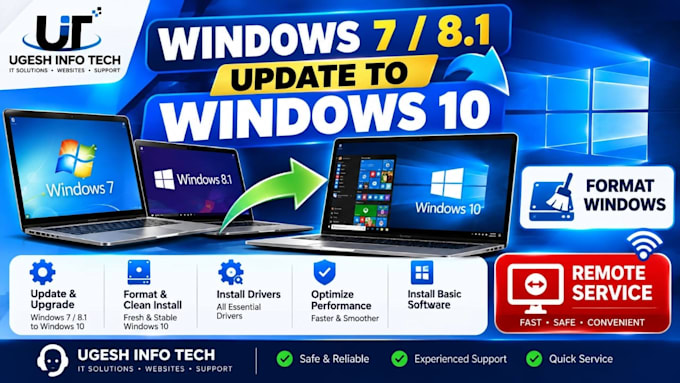 install format upgrade windows 7 8 to windows 10 and 11
