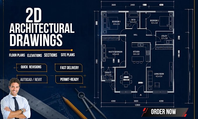 be your architect for drawing permit and autocad drafting