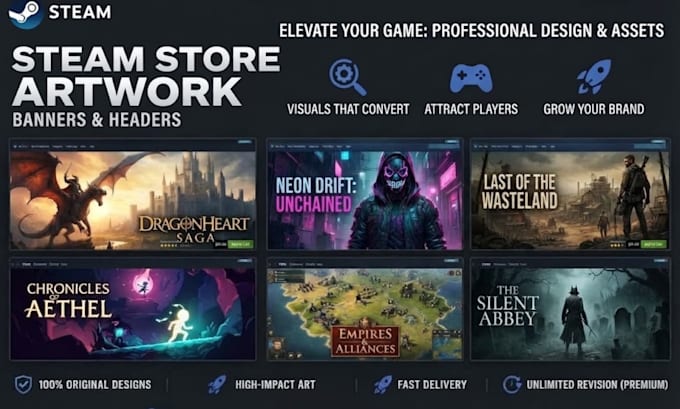 design game banners, and store art