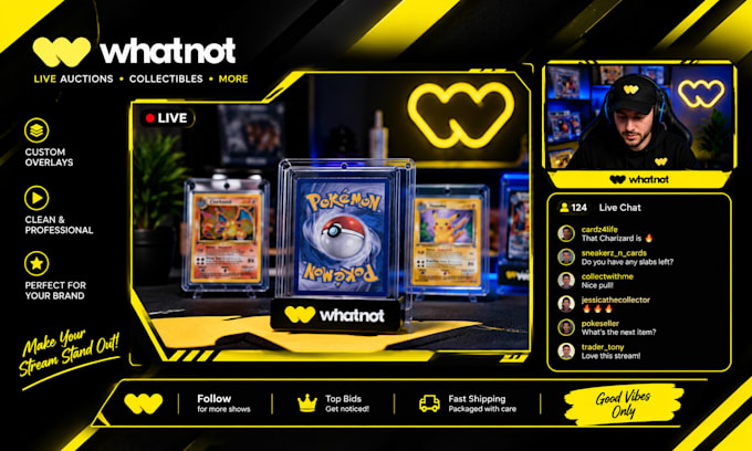 design a custom whatnot overlay for your live stream