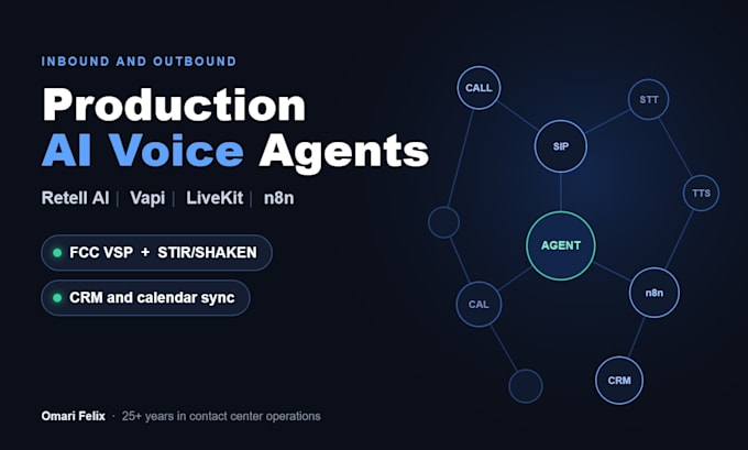 develop an ai voice agent with retell ai vapi livekit n8n