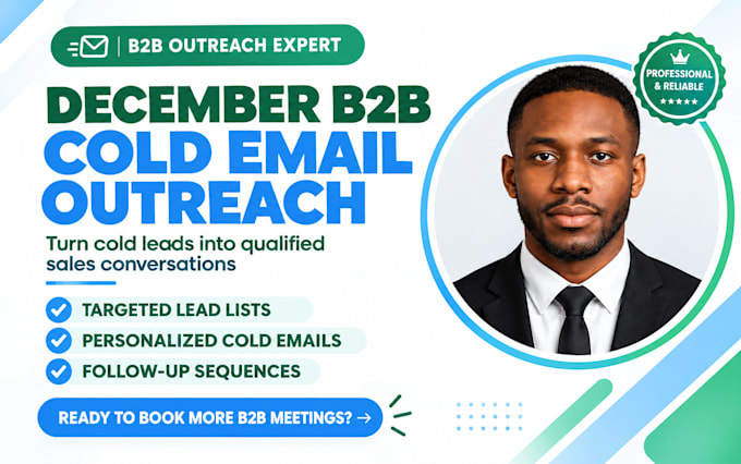 create salesblink cold email outreach for december b2b sales